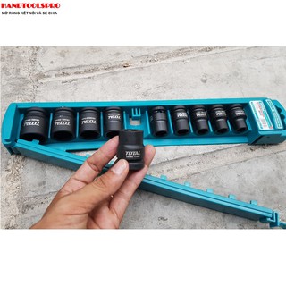 Bộ típ lục giác ngắn đen dùng hơi 1/2 inch 10 món total thistd12101