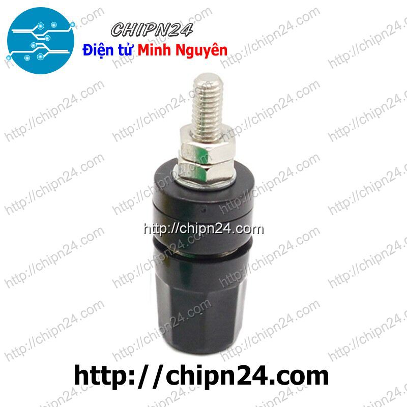 [2 CÁI] Jack Chuối Cái 4mm 20A ĐEN, D=4mm, L=36mm, 20A 60V