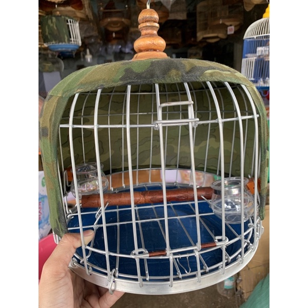 Lồng chim cu gáy size 36 làm tay hàng làm kĩ nhôm áo rằn ri