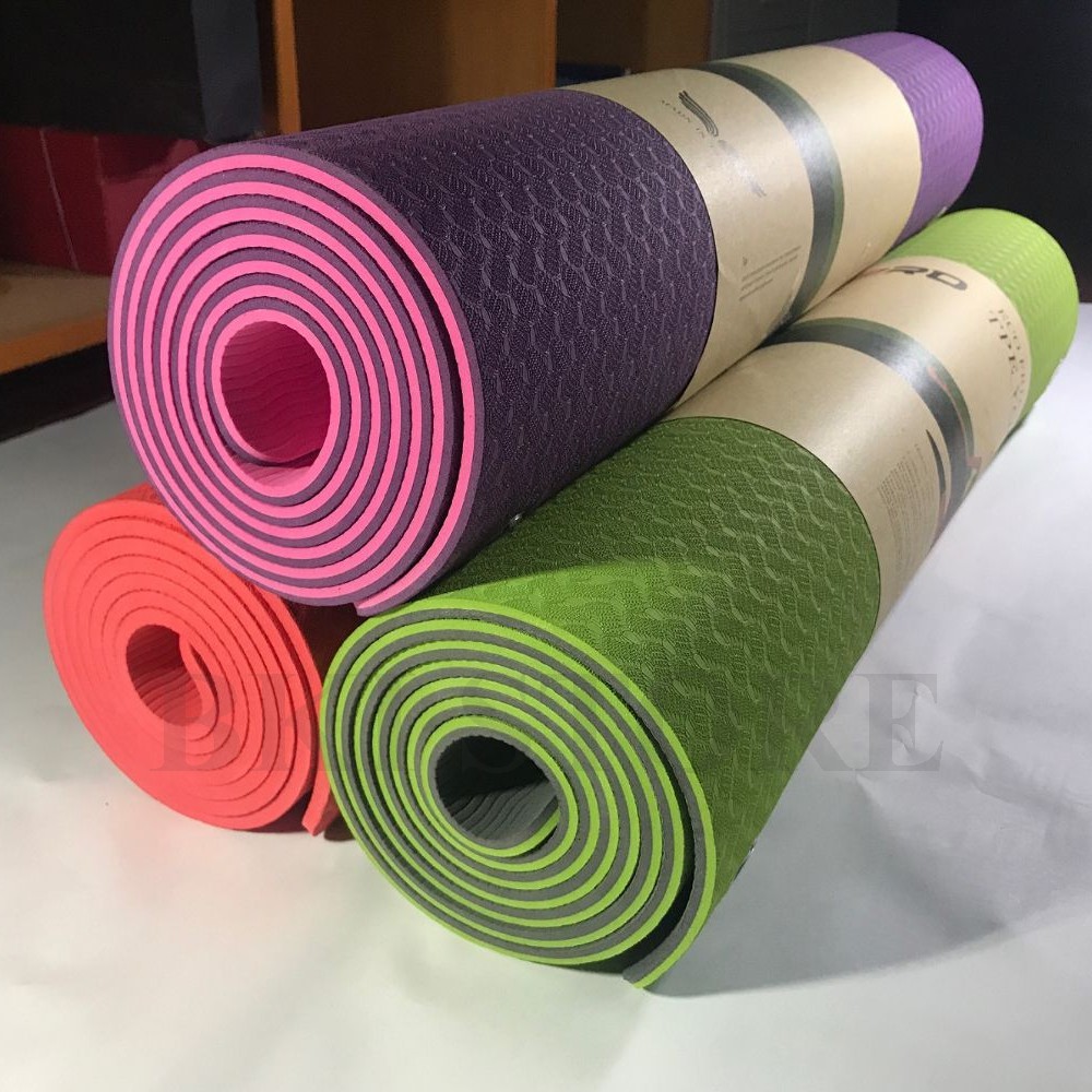 Thảm Tập Yoga, Tập Gym, Ngồi Thiền Chống Trượt 2 Lớp 6 MM, Tập Tại Nhà