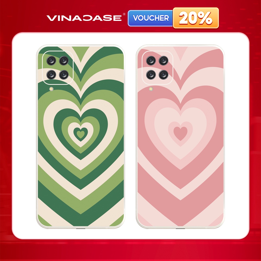 Ốp lưng Vina Case Samsung A10/A10S/A51/A32/A12/....Silicone TPU dẻo viền vuông bảo vệ camera hình Trái tim