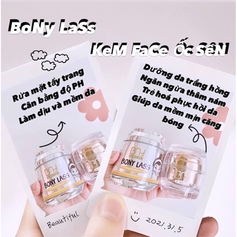 COMBO vàng dưỡng da BNY. (Kem face + sữa rửa mặt tẩy trang)