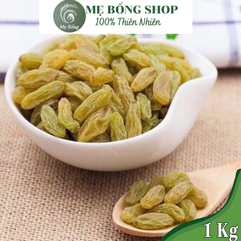 Nho khô xanh không hạt chua ngọt không chát cải thiện tiêu hóa, giúp đẹp da, giảm tình trạng thiếu máu _1 kg