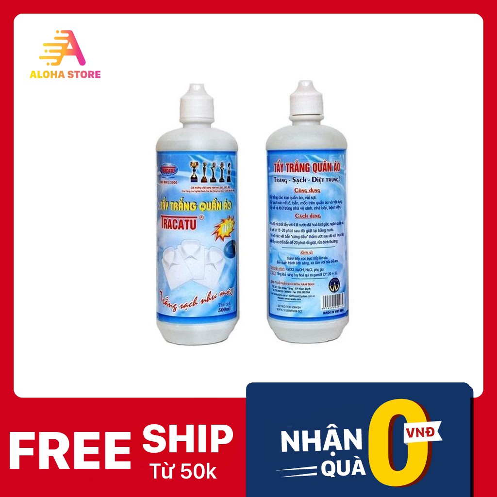 Tẩy Trắng Mốc Quần Áo HN5010 Tracatu Hàng Việt Nam 500ml Cao Cấp - Phân Phối Chính Thức