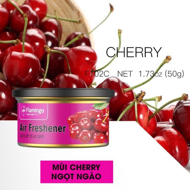 Sáp thơm ô tô Flamingo F102 nhiều mùi 50g, Khử mùi tạo hương thơm thanh mát thư giãn lọc không khí ngăn ngừa say xe