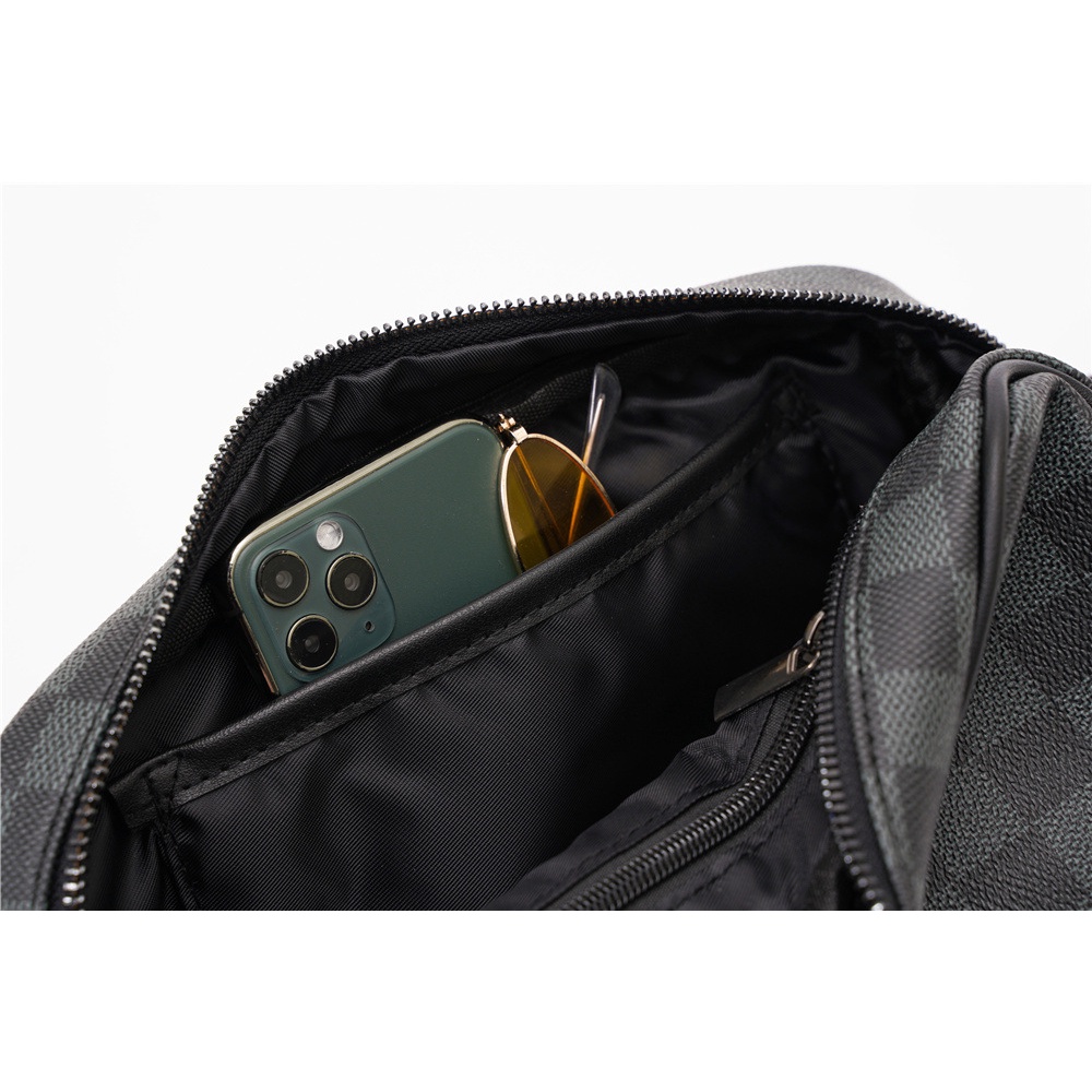 ★ TÚI CẦM TAY CLUTCH DẠNG HỘP DA PU CARO DÀY DẶN ĐỨNG FORM ( 25 x 15 x 8cm )