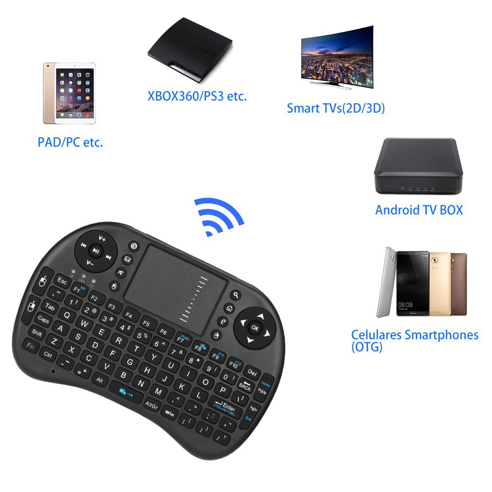 (giá Rẻ Nhất) Bàn Phím Không Dây Mini 2.4g Cho Android Tv Box Pc