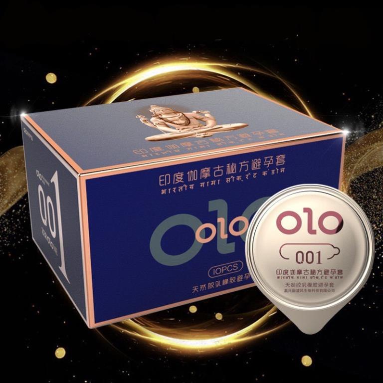 Bao cao su kéo dài thời gian siêu mỏng OLO 0.01 bcs hộp 10 chiếc _Nhi_Store3