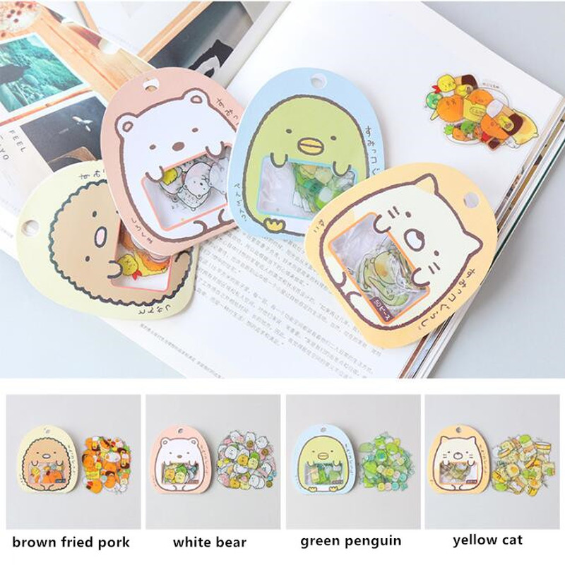 MAGIC789 Set 50 Miếng Dán Pvc Trong Suốt Họa Tiết Hoạt Hình Sumikko Gurashi Trang Trí Sổ Lưu Niệm 789