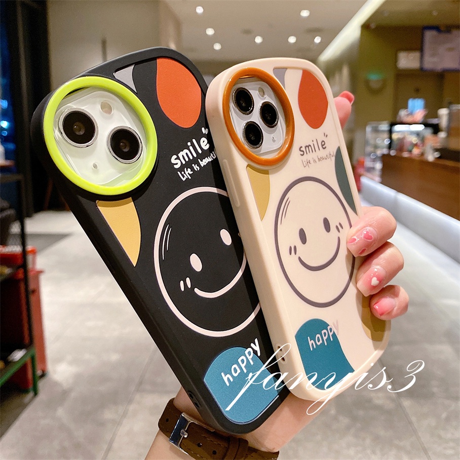 Ốp Điện Thoại Mềm Hình Mặt Cười Cho iPhone 13 12 11 Pro Max X XR Xs Max 7 8 Plus SE 2020