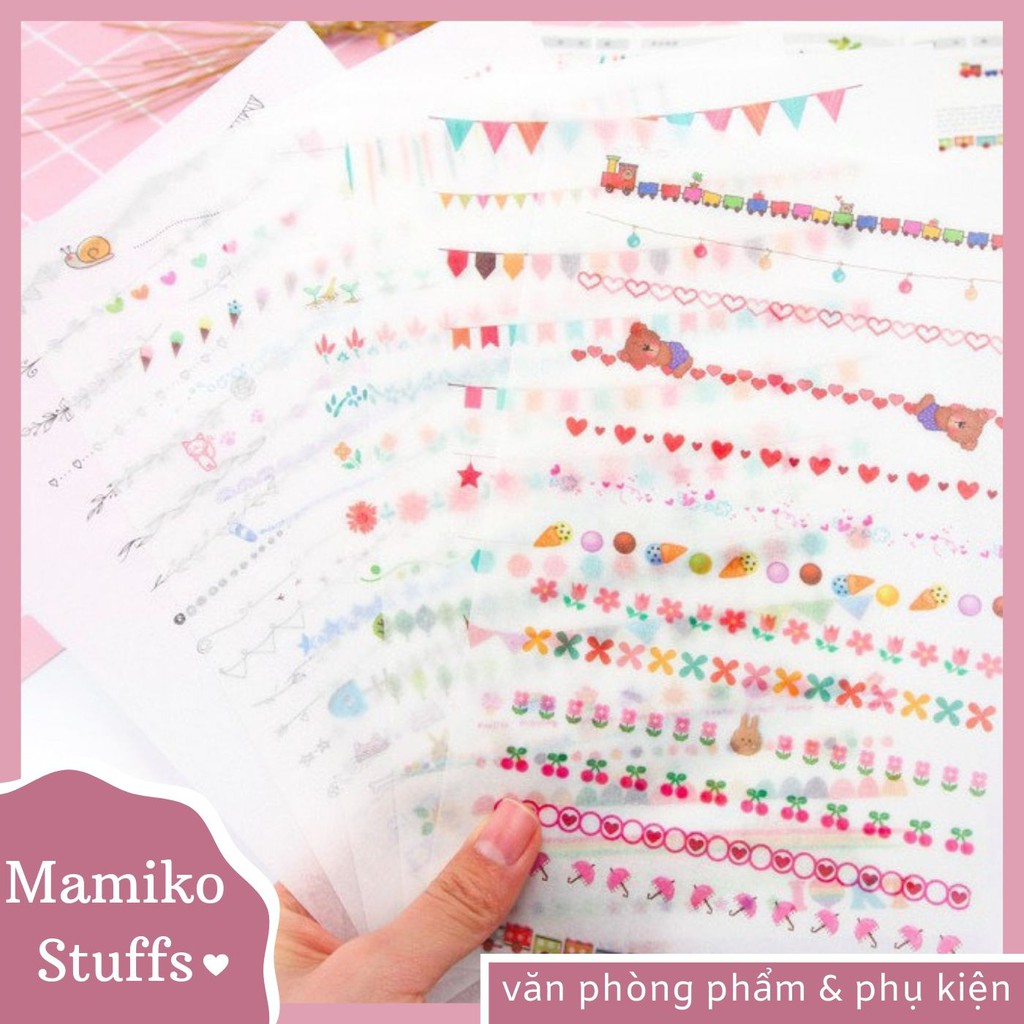 SET STICKER ngăn dòng siêu cưng - dividing sticker