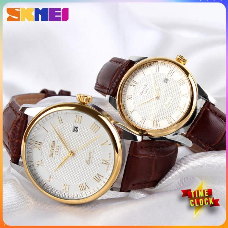Đồng hồ nữ dây da SKMIE,Doanh nhân Đồng hồ thạch anh Thời trang mới Dây da không thấm nướC,BH 12 tháng
