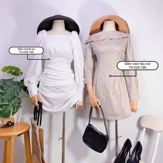 Đầm vest nâu nút ulzzang th 025