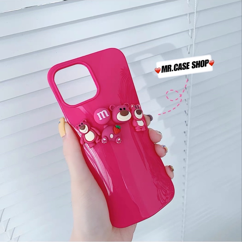 Case iPhone Gấu Hồng Nổi Dẻo Dành Cho 12Promax/12/11Promax/Xsmax/X/Xs/7Plus/8Plus  - Mr.Case Ảipodsi