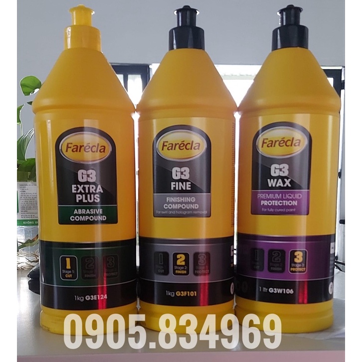 Xi  đánh bóng Farécla chính hãng Bước 1, Bước 2, Bước 3