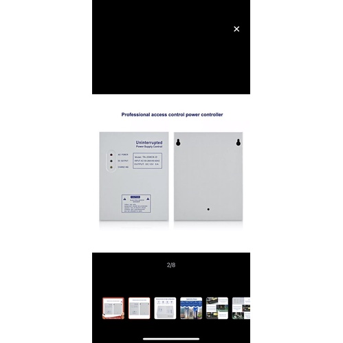 Hệ thống kiểm soát truy cập cửa 208CK-D AC 110-240V DC 12V / 5A _ Bộ nguồn UPS (208CK-D AC 110-240V DC 12V/5A Door