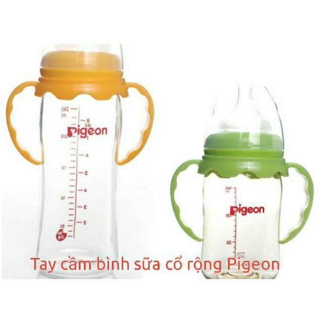 Tay cầm bình sữa cổ rộng Pigeon - phụ kiện thay cho bình sữa 160ml và 240ml - Lansinoh