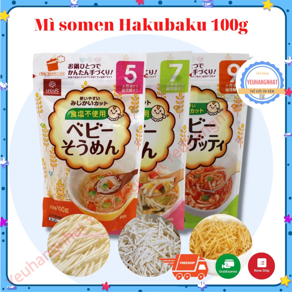 Mỳ Somen Tách Muối Hakubaku Cho Trẻ Từ 5 Tháng Tuổi 100g