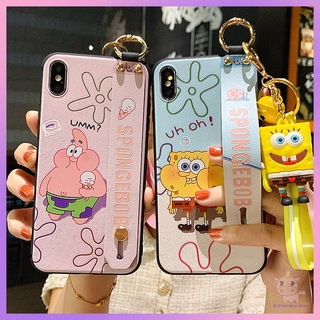 Ốp Lưng In Hình Spongebob Có Dây Đeo Tay Cho Samsung A10 M10 A20 A30 M10S A12 A21S A31 A32 A40 A42 5g