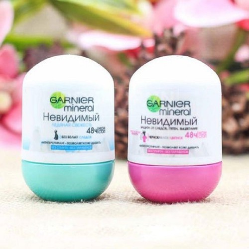 Lăn khử mùi diệt khuẩn- Garnier Mineral Invisible 48h, không ố vàng áo, hết hôi nách