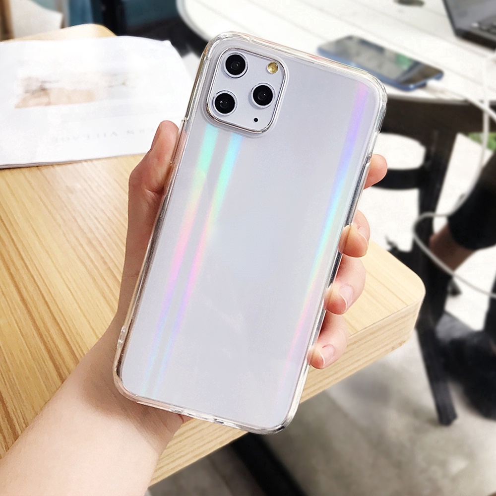 Ốp điện thoại mềm trong suốt màu cầu vồng laser thời trang cho compatible for iPhone 14 Pro Max 13 Pro Max 12 Pro Max 12 Mini 11 Pro Max Xs Max XR XS 6 7 8 Plus X