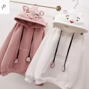 Áo Hoodie Thêu Mèo Tai Thỏ Thời Trang Nam Nữ Thu Đông phong cách năng động trẻ trung