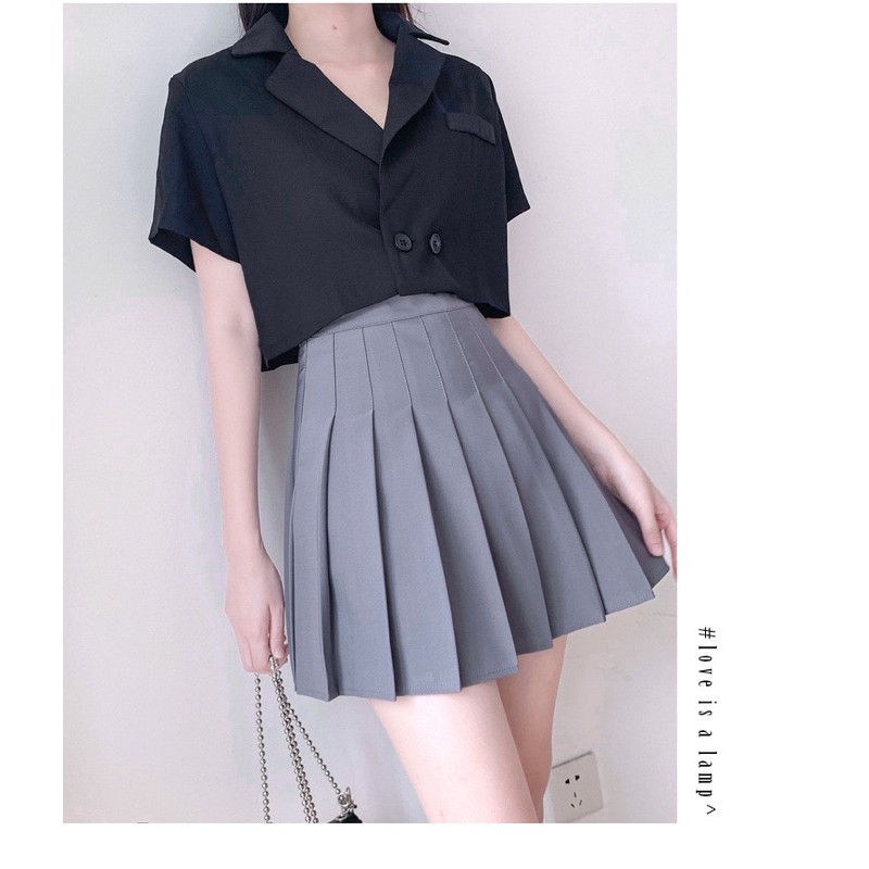 Chân váy Tennis xếp ly xoè Ulzzang dáng ngắn có size tới 3XL