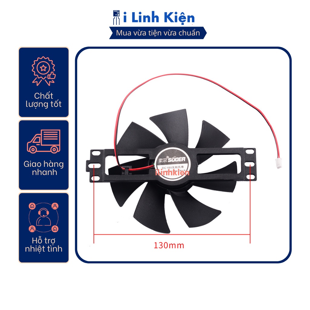 Quạt bếp từ 18V loại to sải cách 11cm chất lượng tốt có vỏ hộp.