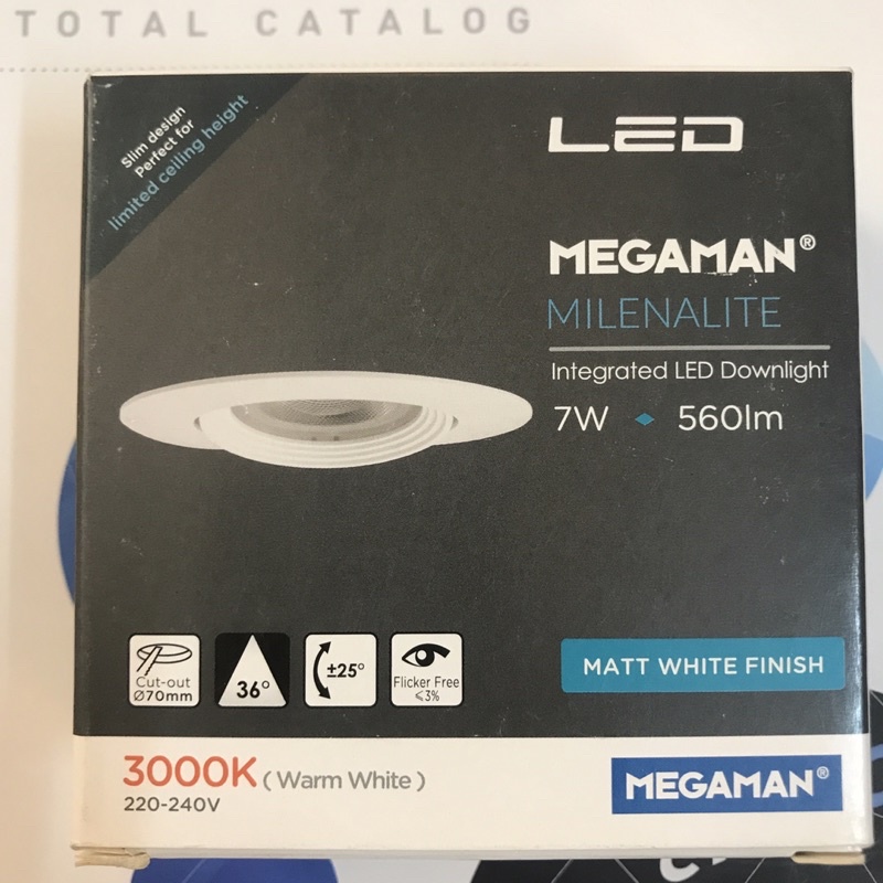 Đèn âm trần chiếu điểm thấu kính công suất 7w Megaman Đức chính hãng