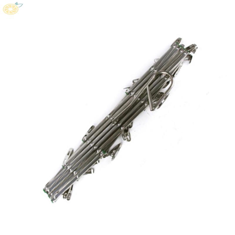Móc treo đồ inox màu bạc 35 kẹp tất/quần lót tiện lợi cho gia đình