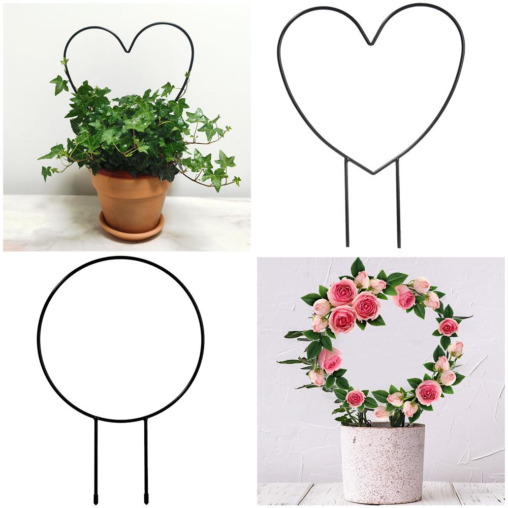 Giá Đỡ Cây Cảnh Hình Tròn Bằng Sắt Hình Trái Tim Độc Đáo Trang Trí Sân Vườn