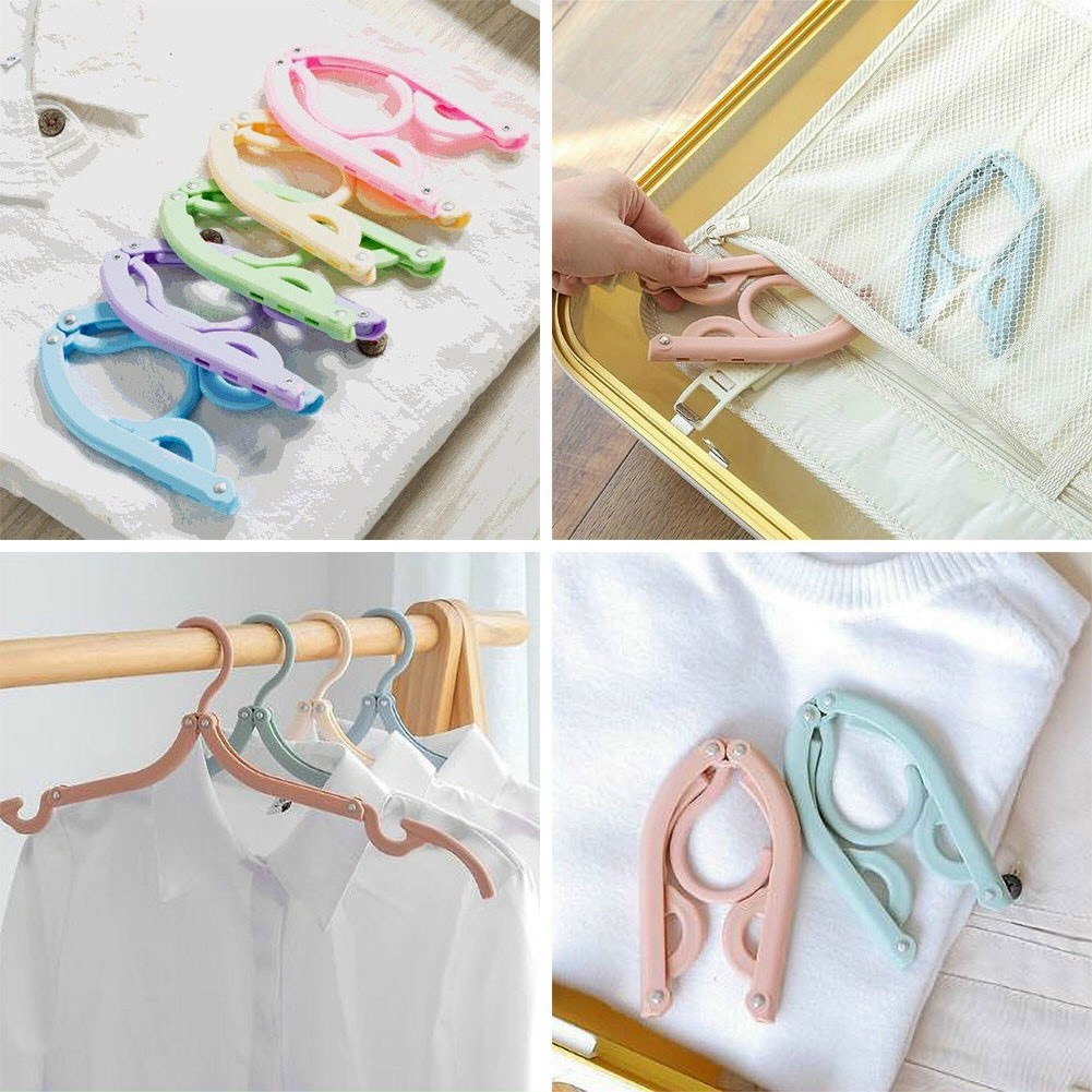 Móc Nhựa Treo Quần Áo Đa Năng Gấp Gọn Khi Đi Du Lịch Nhiều Màu ( Giao ngẫu nhiên )