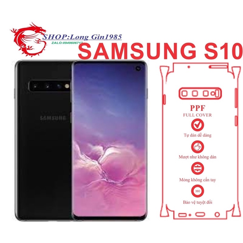 Samsung S10 miếng dán trong Ppf mặt sau và mặt trước chống va đập tốt chống trầy xước