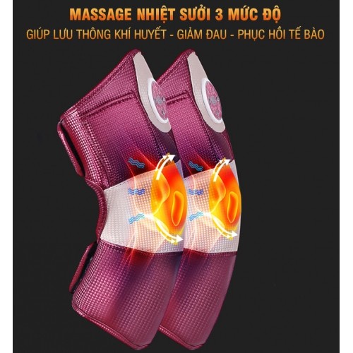 Máy massage đầu gối rung nóng pin sạc Nhật Bản Nikio NK-185 - Hỗ điều trị đau nhức mỏi đầu gối, bắp chân, đùi