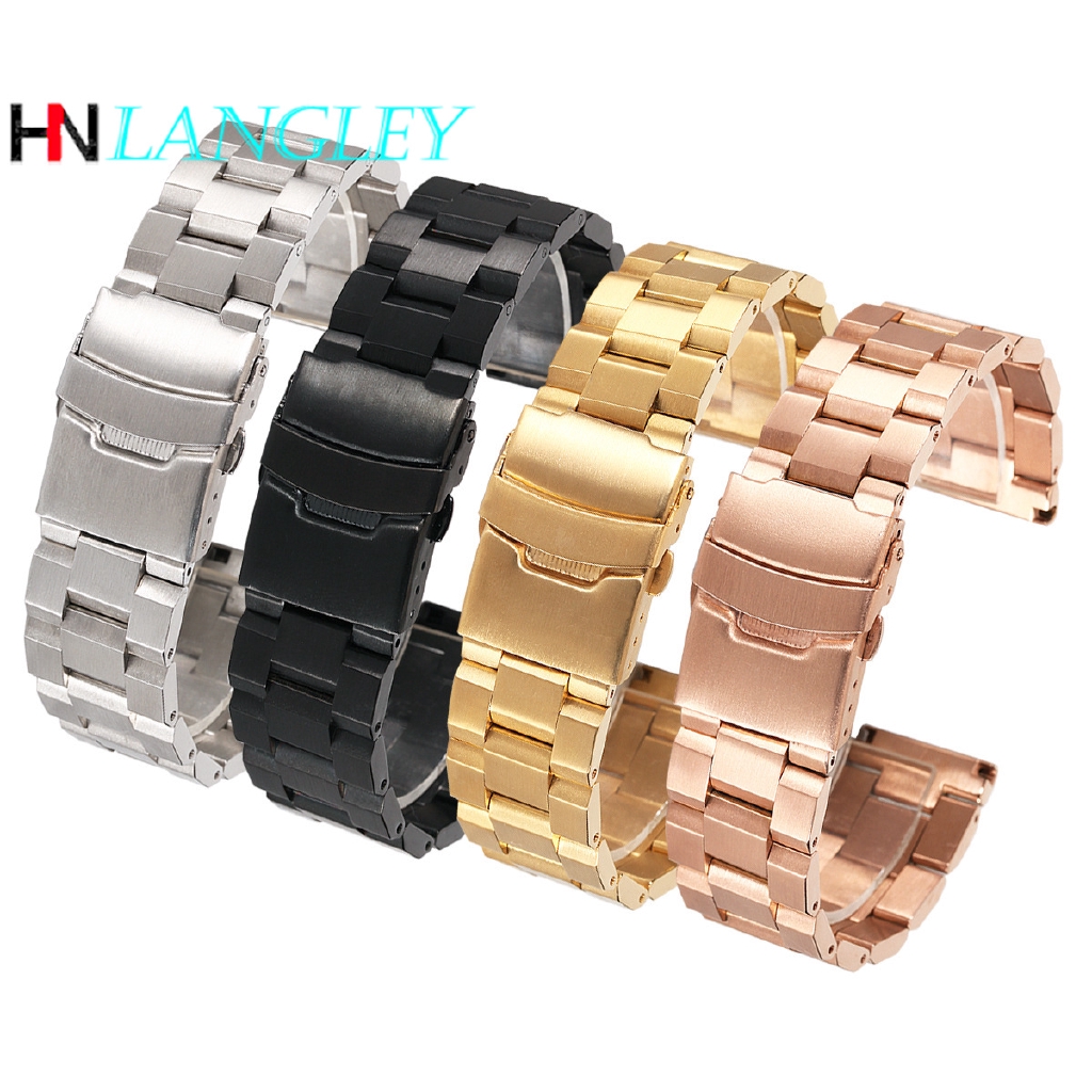 Dây đồng hồ bằng thép không gỉ 18mm / 20mm / 22mm / 24mm tiện dụng