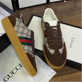 Giày snk gc nam da lộn đế đúc nguyên khối tăng chiều cao hàng Fullbox.