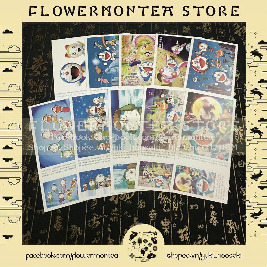 Bưu Thiếp | Postcard - Doraemon | Chú Mèo Máy Đến Từ Tương Lai 01 (Set 5 Bưu Thiếp, 140 Hình Dán - Giao Ngẫu Nhiên)