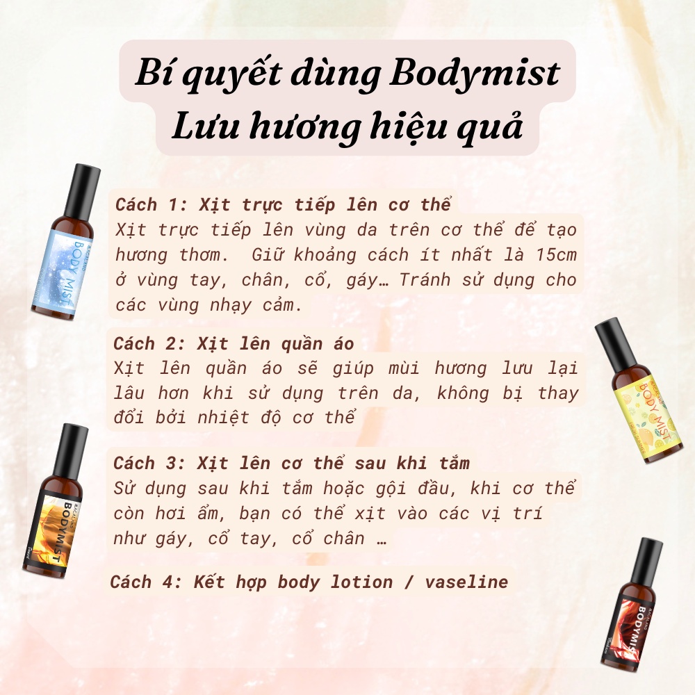 Body mist xịt thơm toàn thân Macaland 20ml/100ml hương nước hoa Pháp | BigBuy360 - bigbuy360.vn