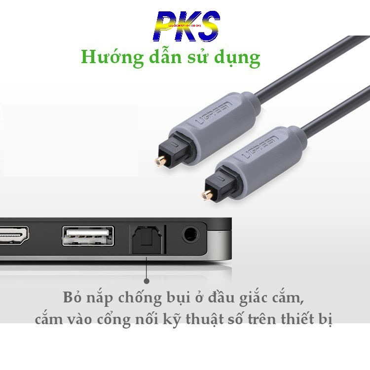 Dây audio quang Optical 3 mét Ugreen 10771 cao cấp