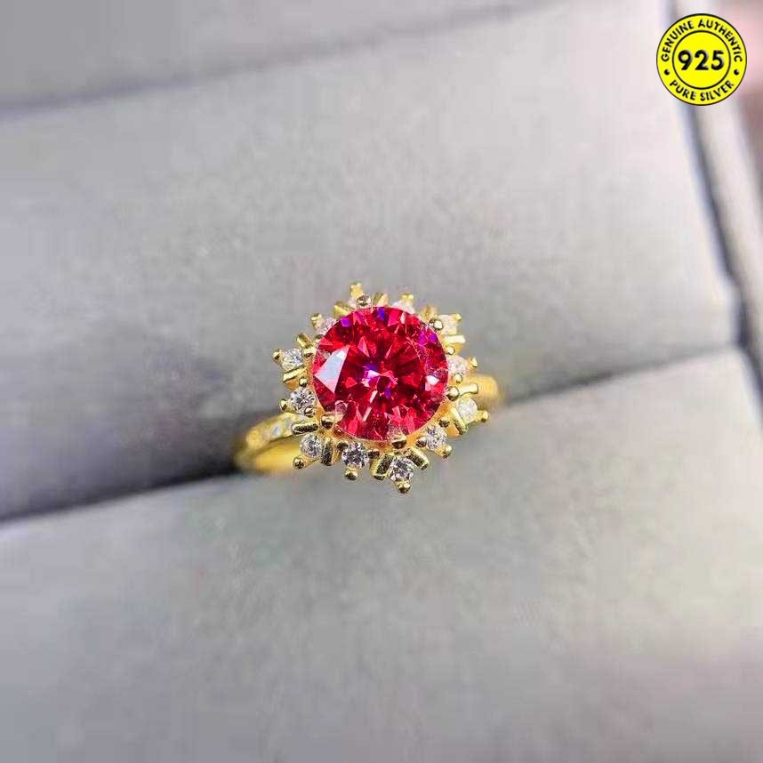 Nhẫn Hở Toàn Diện Đính Đá Corundum 5 Karat