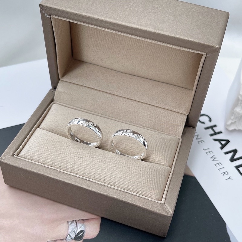 Nhẫn Cặp Đôi bạc khắc tên tình yêu nam nữ NC078 - Trang Sức MINA JEWELRY