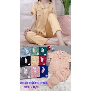 Bộ lụa satin bèo loại 1 - nhiều size - đủ màu - túi quần sâu