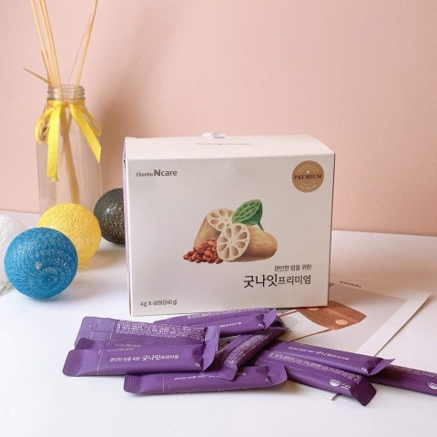 Hồng Sâm Củ Sen CHUNHO NCARE Điều Hòa Huyết Áp Đặc Biệt Giúp Ngủ Ngon Hàng Thượng Hạng  - Hộp 60 Gói