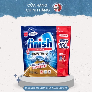 Viên rửa chén / bát Muse Finish Power Cube túi 150 viên chuyên dùng cho máy rửa bát | Hàng Nội Địa Nhật