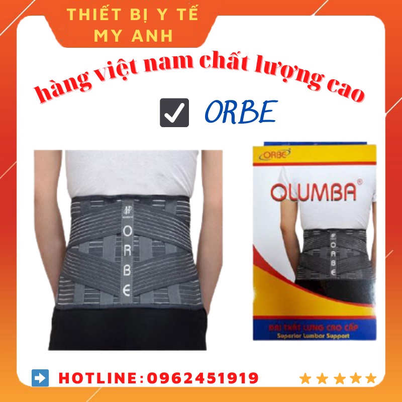 Đai thắt lưng cột sống Olumba ORBE hỗ trợ cột sống, thoát vị đĩa đệm ,cố định thắt lưng