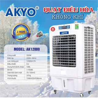 Quạt điều hòa cỡ đại inverter akyo ak 12000 bảo hành 2 năm