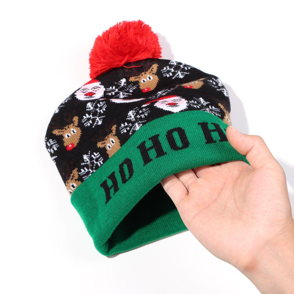 Mũ Len Beanie In Họa Tiết Hoạt Hình Cây Thông Giáng Sinh 24 Thời Trang
