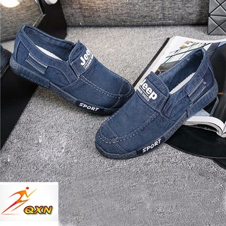 Giày lười nam vải Jean