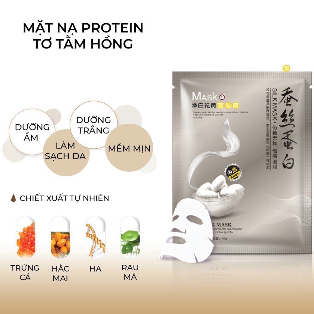 Mặt nạ dưỡng da tơ tằm Silk Mask One Spring trắng sáng cấp ẩm