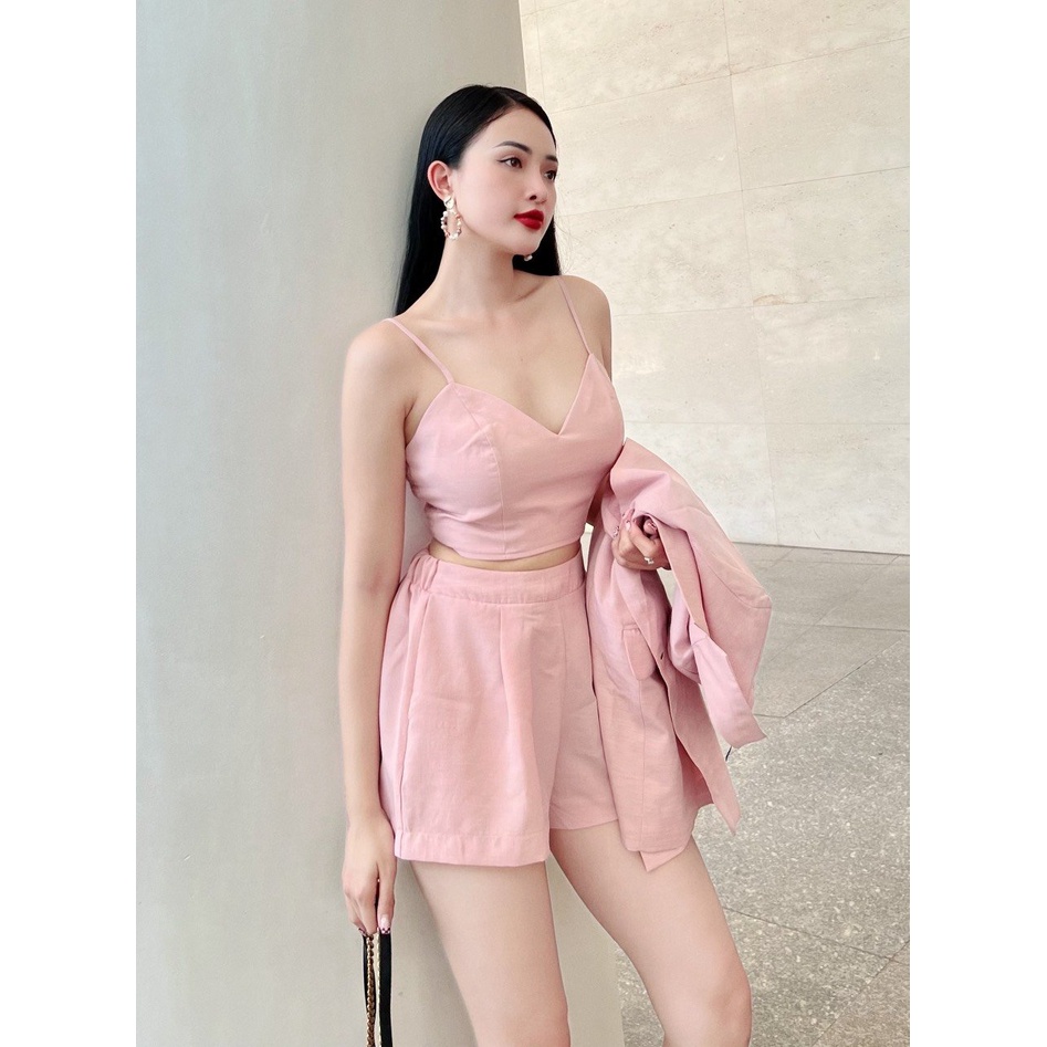 FEMEI Set 3 món áo plazer + quần short KAY PLAZER ( Hồng) | BigBuy360 - bigbuy360.vn